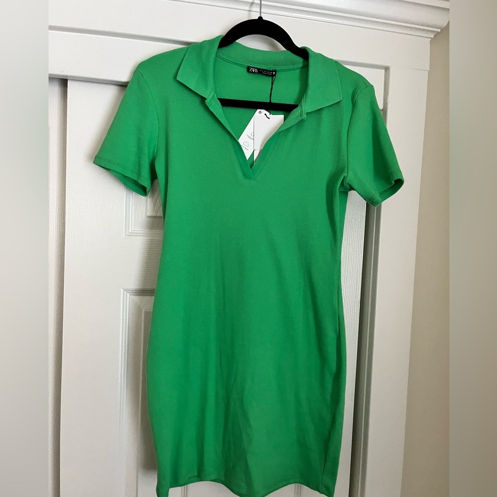 Zara Ribbed Polo Dress